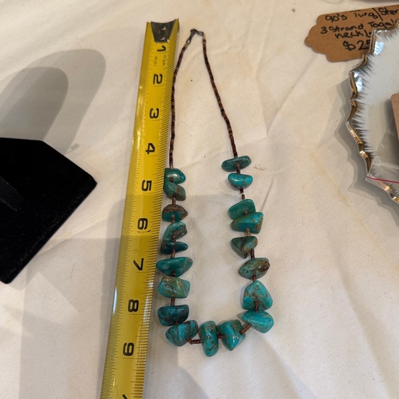 Vintage Turquoise and Brown Necklace - Picture 6 of 7